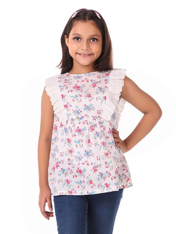 girls round neck top