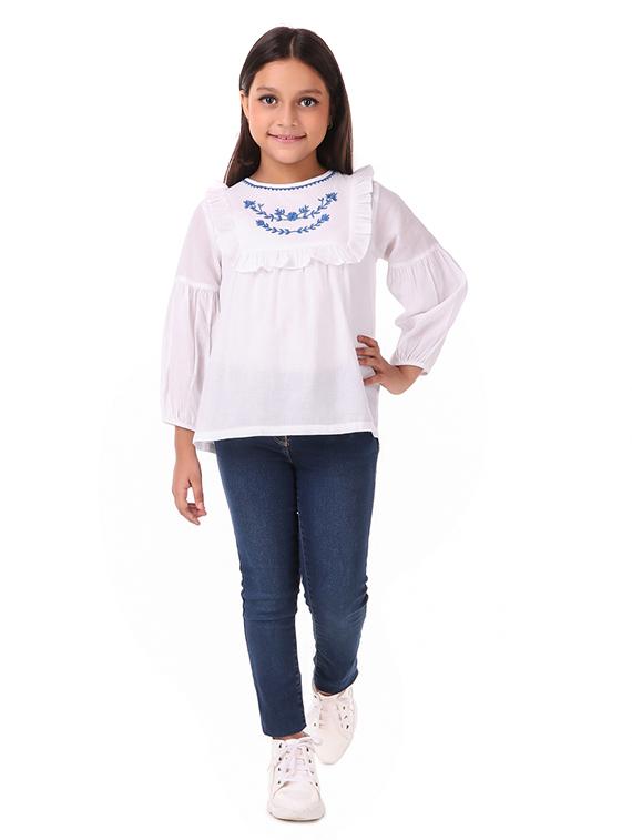 girls round neck top - 19488914 - Standard Image - 3