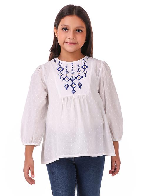 girls round neck top - 19488916 - Standard Image - 0