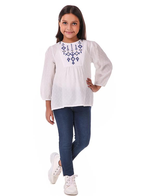 girls round neck top - 19488916 - Standard Image - 3