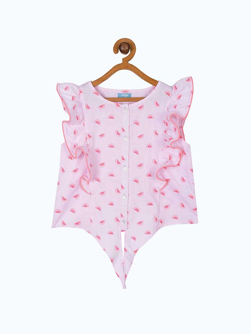 girls round neck top - 19488950 - Zoom Image - 0