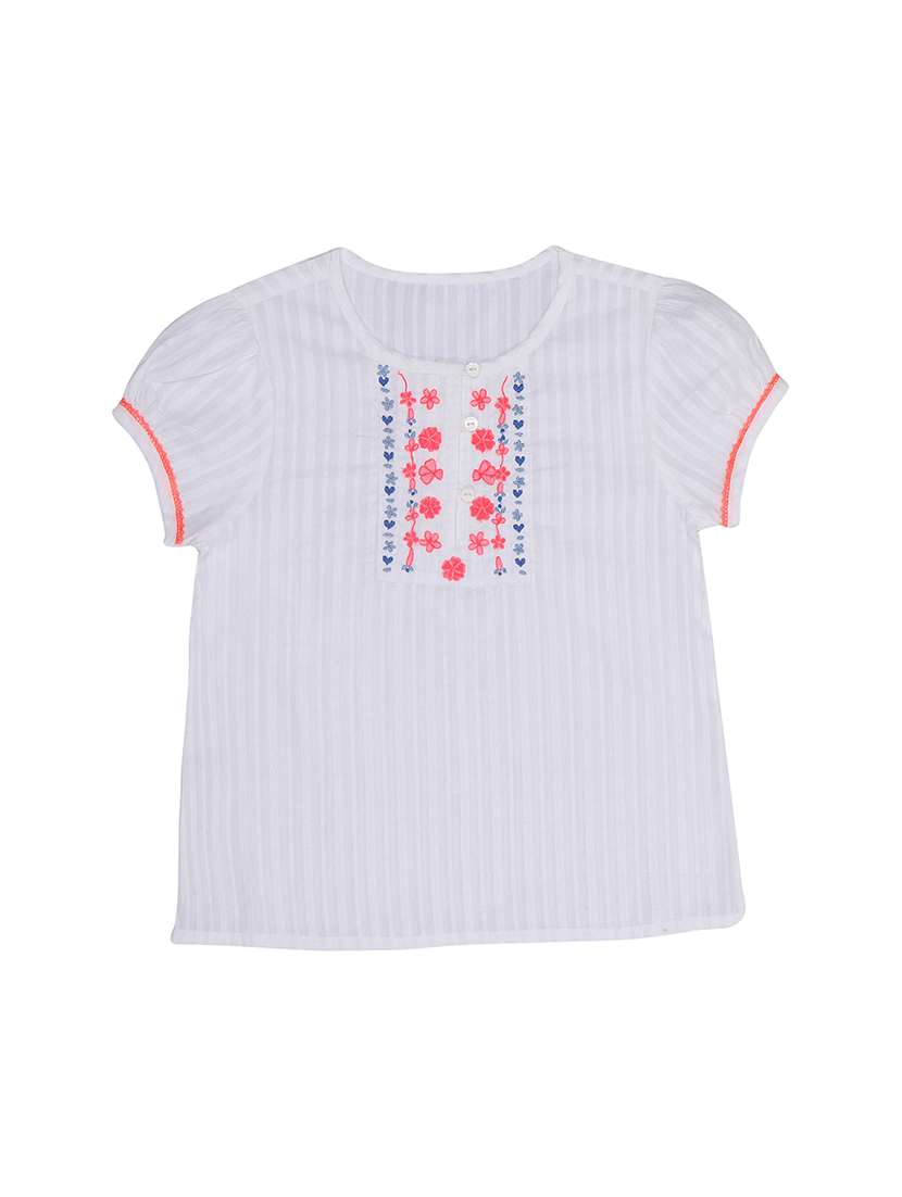 white self design top