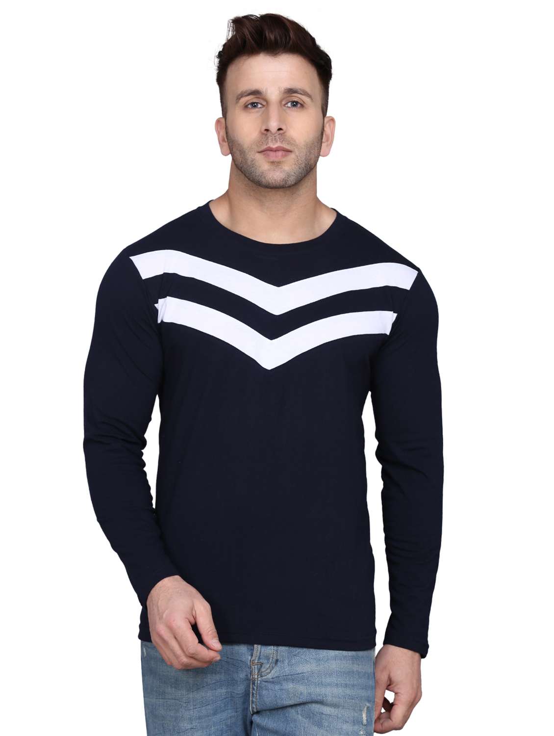 stripes cotton regular t-shirt