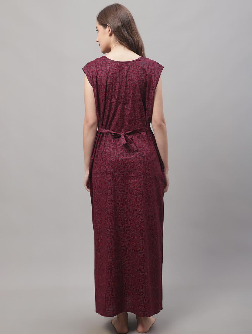 black printed nighty - 19489305 - Standard Image - 3