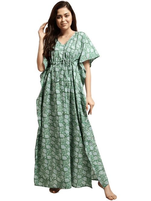 v-neck printed kaftan - 19489338 -  Standard Image - 0