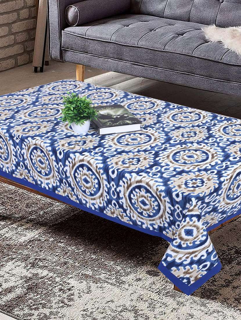 texstylers cotton 4 seater 40 x 60 inch rectangular jaipuri center table cloth