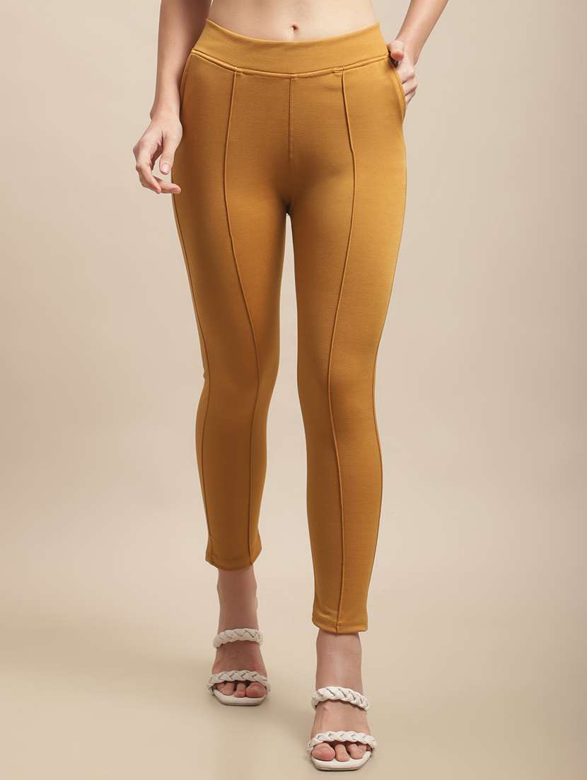 Buy online Yellow Polyester Jeggings from Jeans u0026 jeggings for Women by  Valles365 By S.c. for ₹749 at 63% off | 2023 Limeroad.com