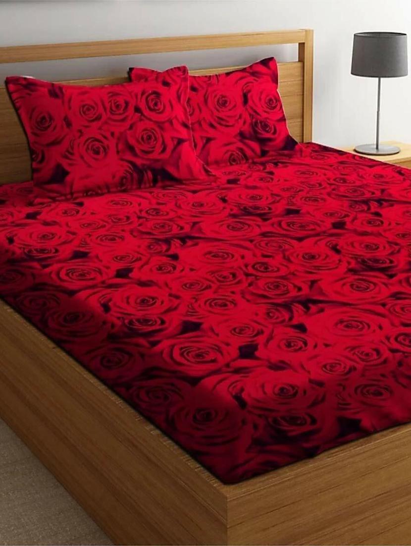 printed bed sheet with pillow cover - 19491272 -  Zoom Image - 0