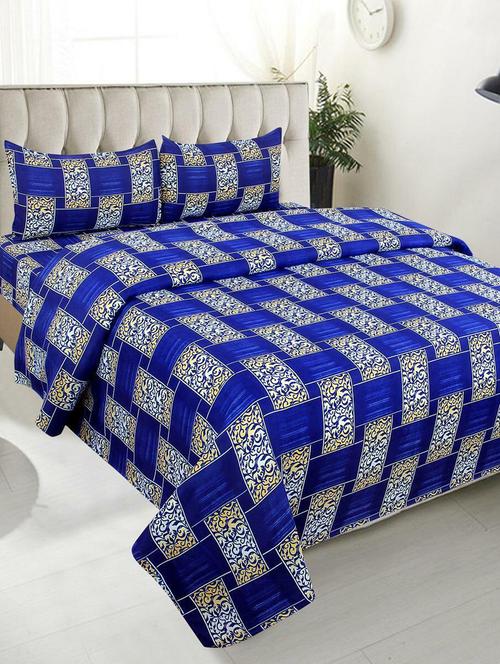 printed bed sheet with pillow cover - 19491273 -  Standard Image - 0