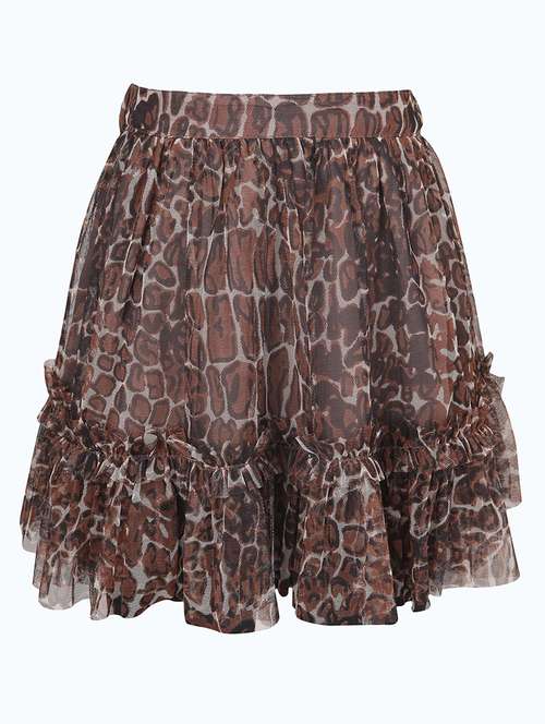 brown printed skirt - 19491814 -  Standard Image - 0