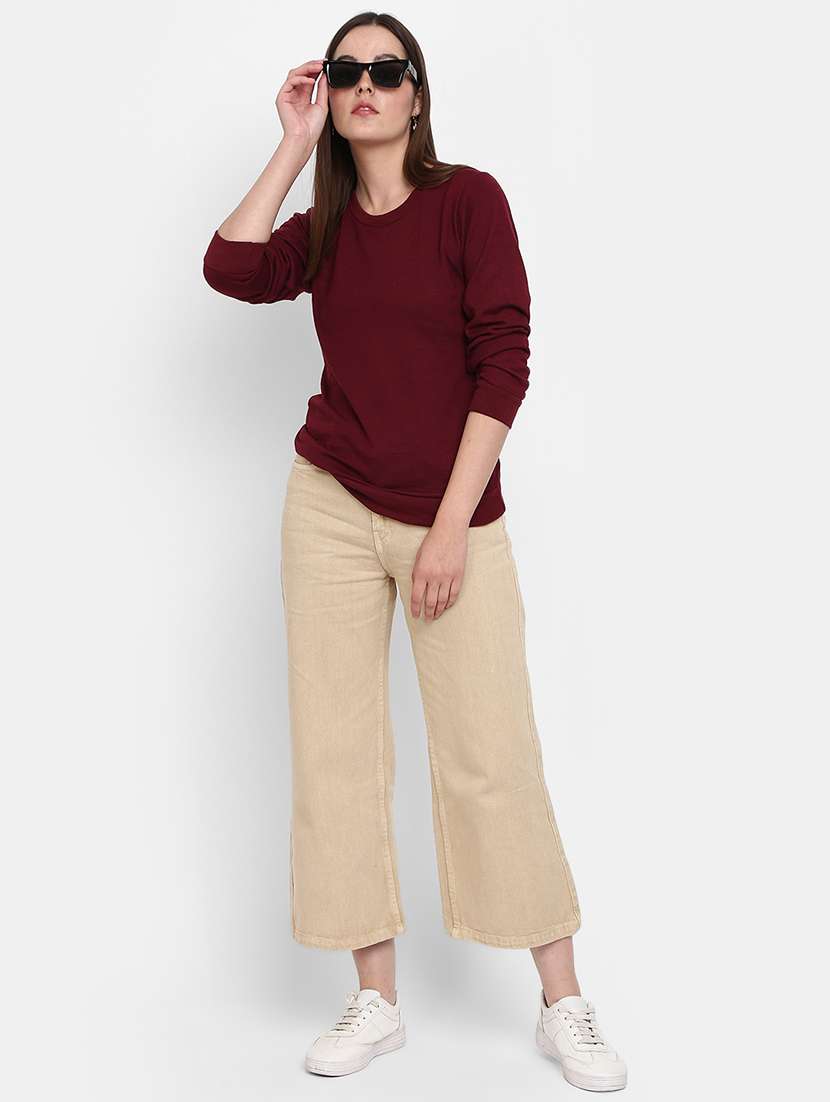 maroon cotton regular pullover - 19492229 -  Standard Image - 3