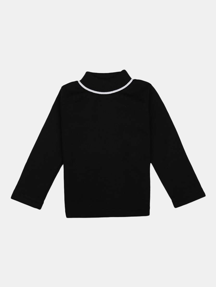 black solid sweater