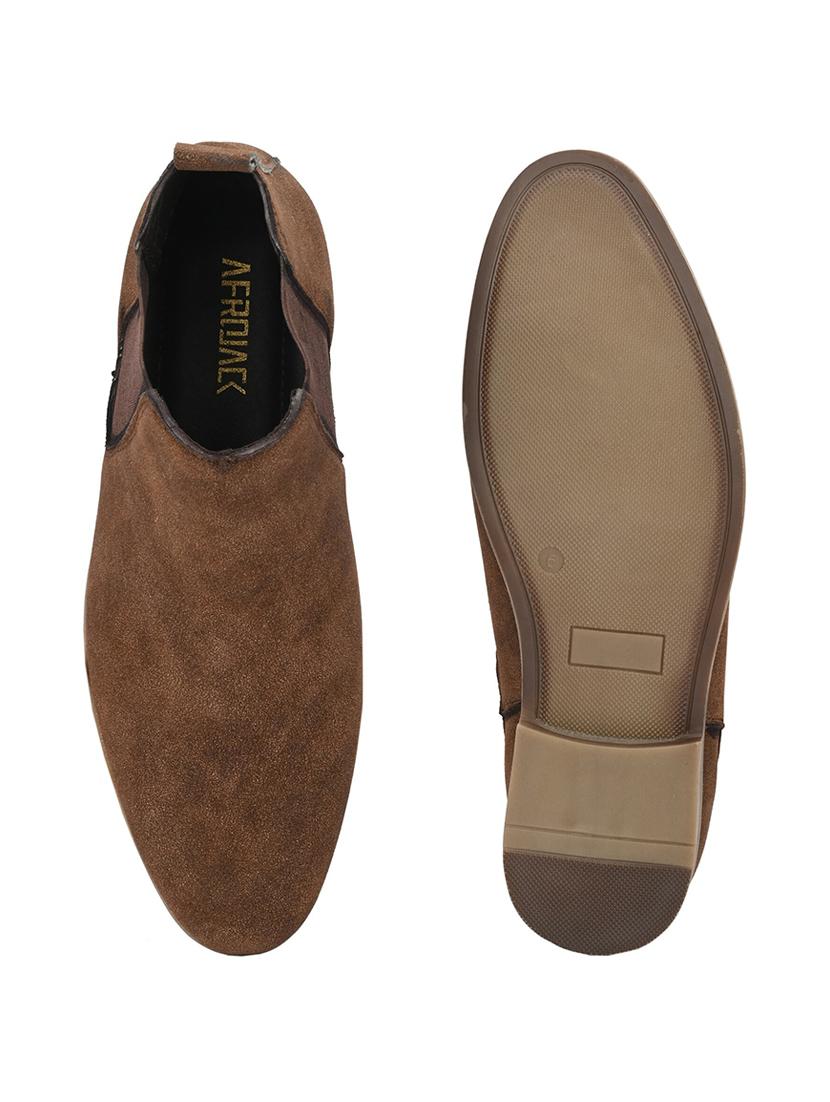 brown suede slip on boots - 19492418 - Standard Image - 5
