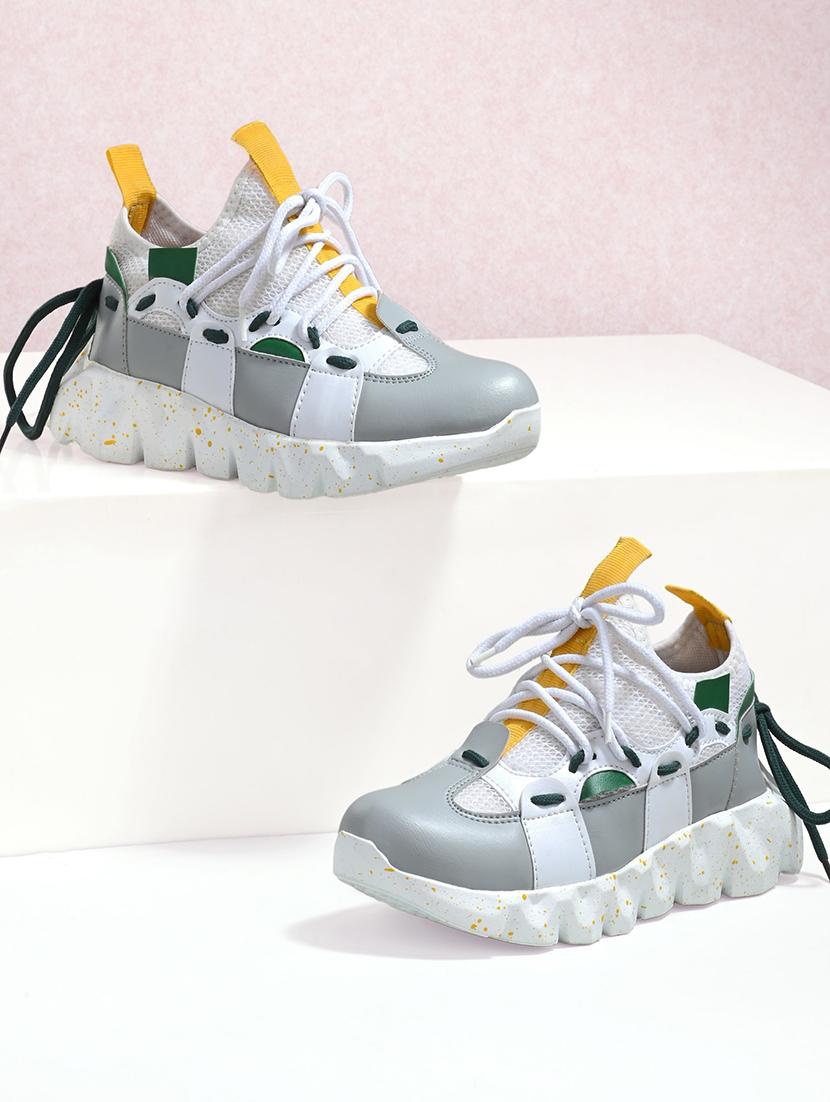 grey lace-up sports shoe - 19492617 -  Zoom Image - 0