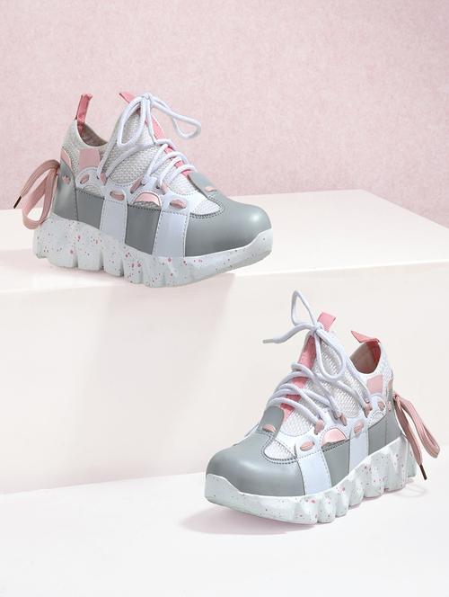 grey lace-up sports shoe - 19492618 -  Standard Image - 0