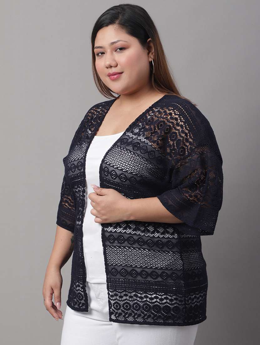 women lace detailed regular shrugs