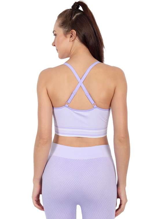 Blue Nylon Sports Bra