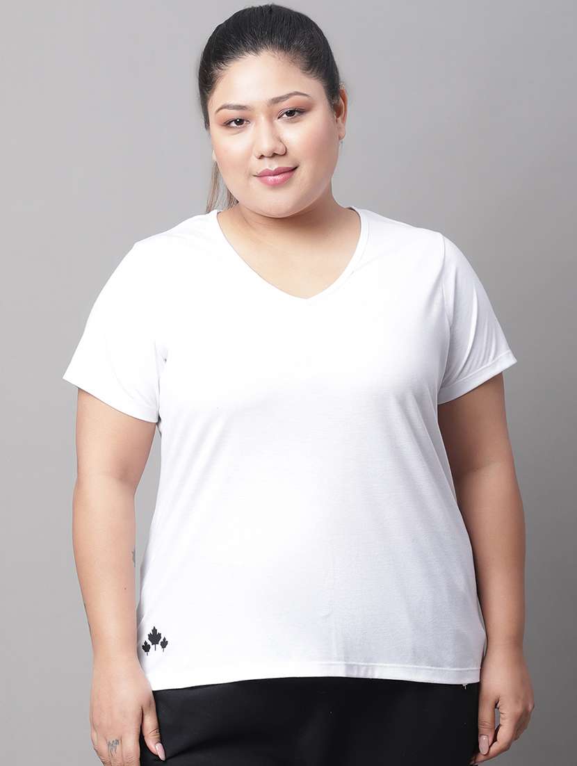 women's plain v neck t-shirt