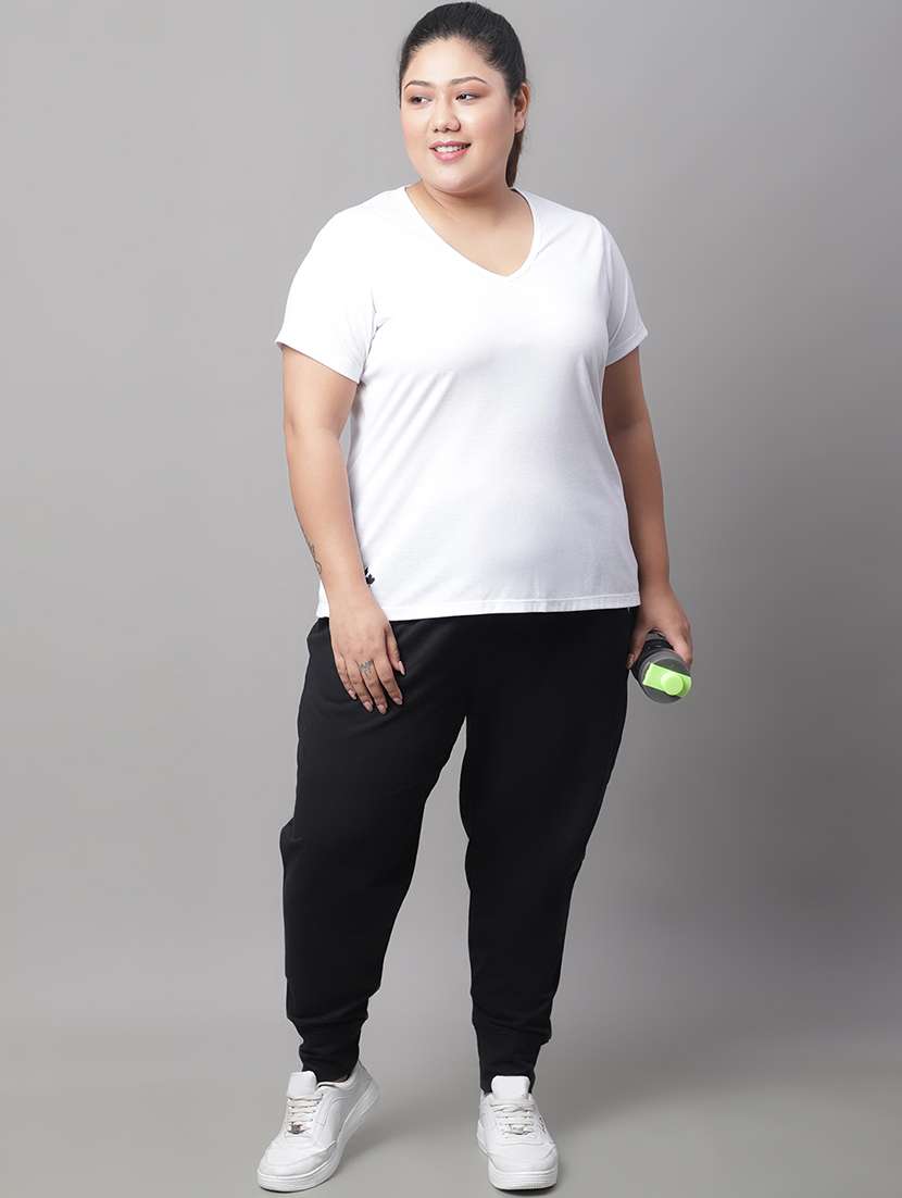 women's plain v neck t-shirt - 19492972 -  Standard Image - 3