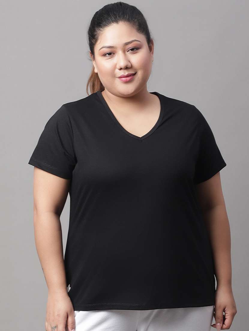 women's plain v neck t-shirt
