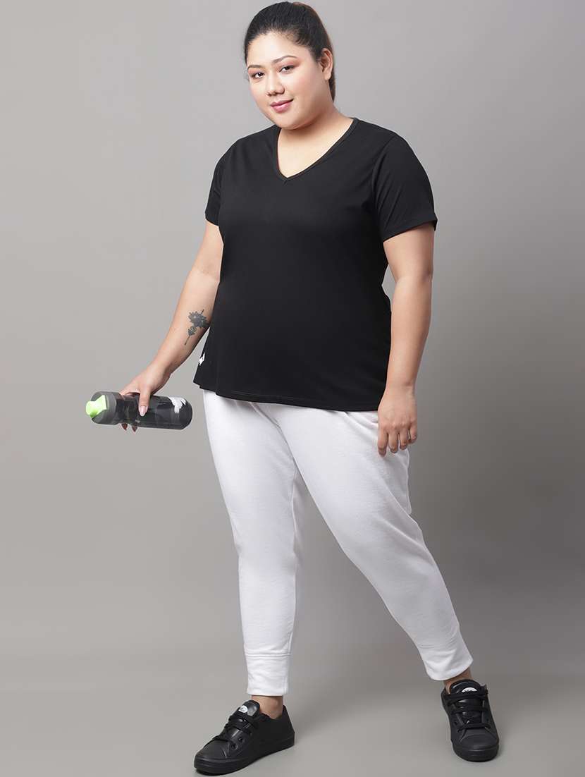 women's plain v neck t-shirt - 19492977 -  Standard Image - 3