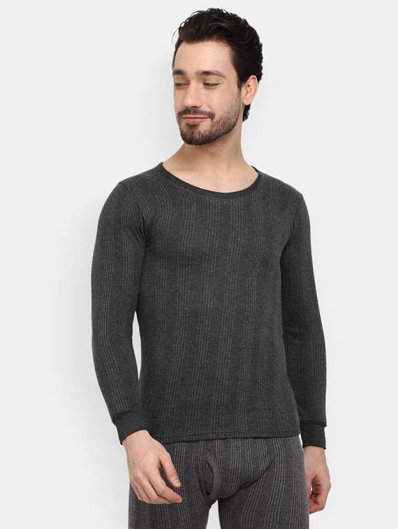 grey cotton thermal top