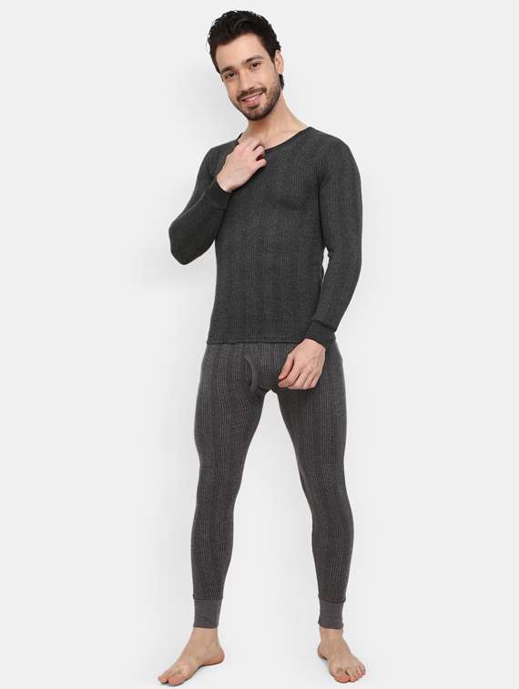 grey cotton thermal top - 19493170 -  Standard Image - 3