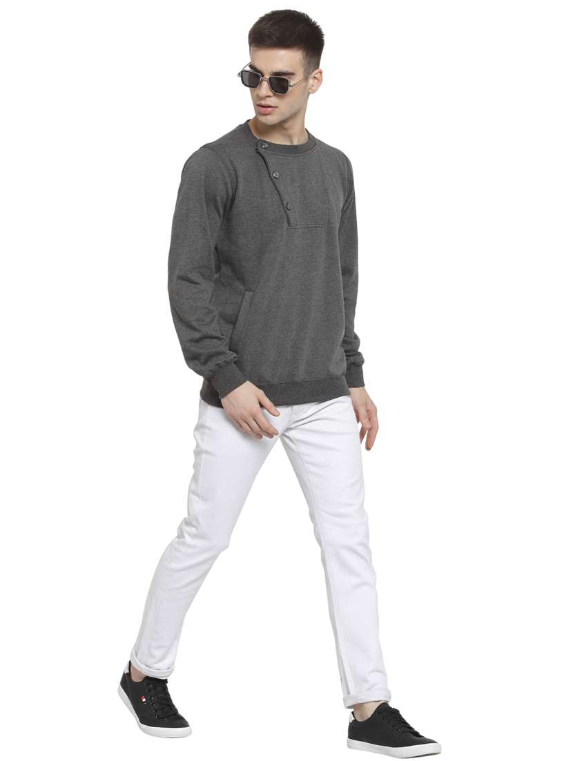 mens plain sweatshirt - 19494412 - Standard Image - 3