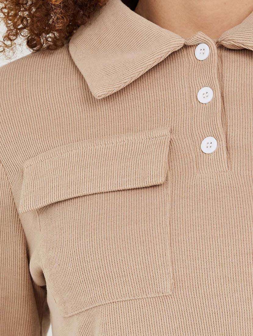 women's plain polo neck t-shirt - 19494750 -  Standard Image - 3