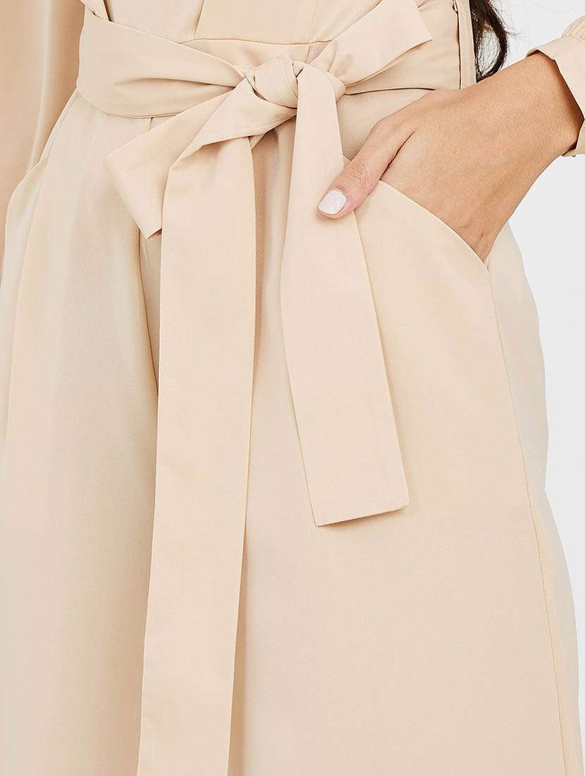 wide leg tailored jumpsuit with v neck - 19494795 - Standard Image - 3