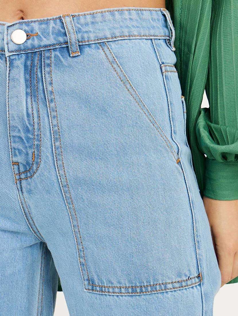 women's plain straight fit jeans - 19494797 -  Standard Image - 3