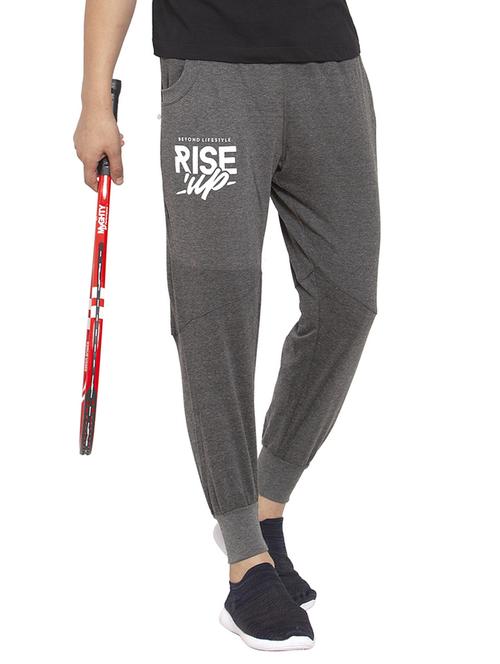 grey mid rise cotton jogger - 19495010 -  Standard Image - 0