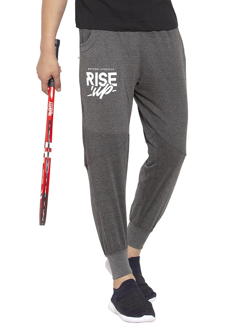 grey mid rise cotton jogger - 19495010 -  Zoom Image - 0