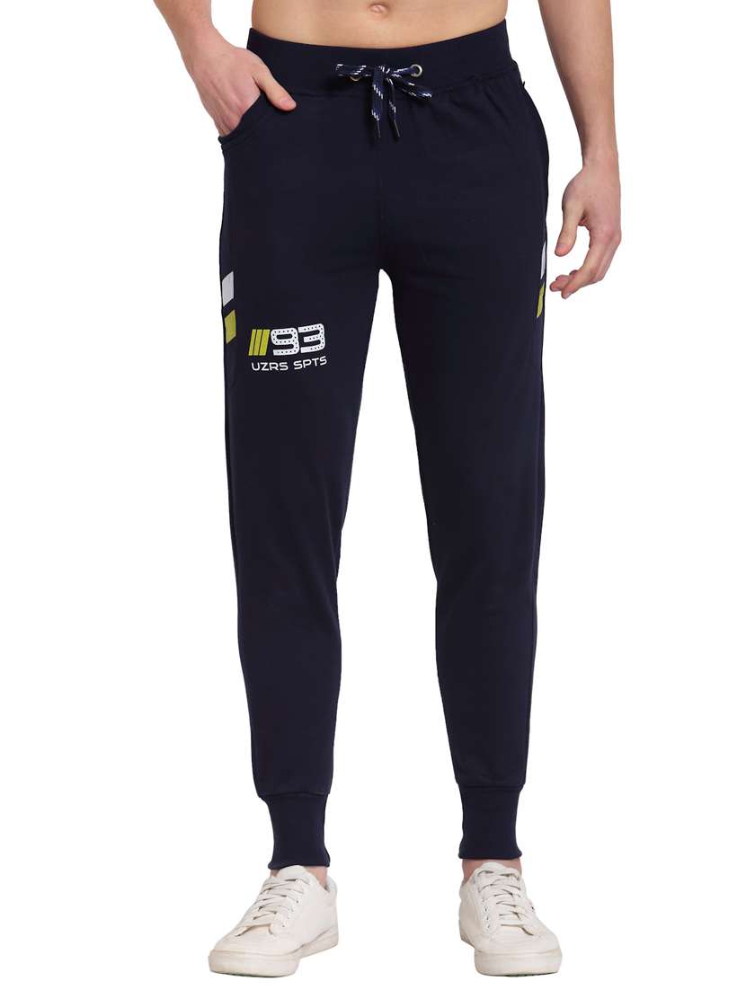 navy blue cotton joggers - 19495037 -  Zoom Image - 0