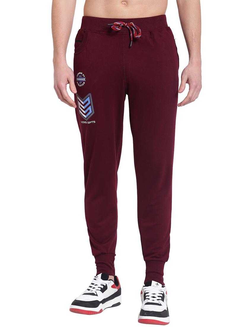 maroon cotton jogger - 19495039 - Zoom Image - 0