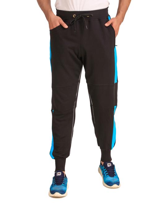 black cotton joggers - 19495054 - Standard Image - 0