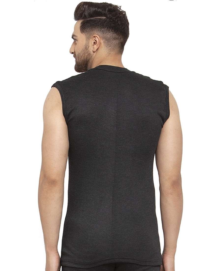 men solids cotton blend vest - 19495103 - Standard Image - 3