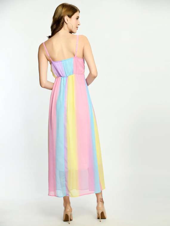 Women's Fit & Flare Self Design Dress