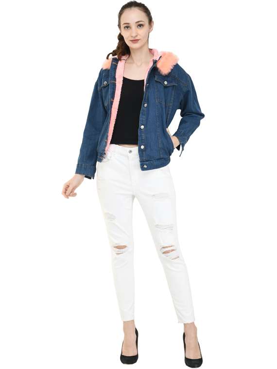 women hooded regular jacket - 19495221 -  Standard Image - 3