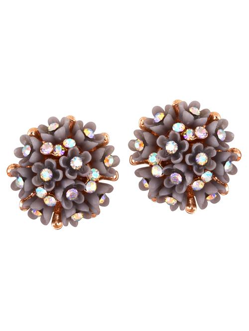 grey brass studs earring - 19495434 -  Standard Image - 0