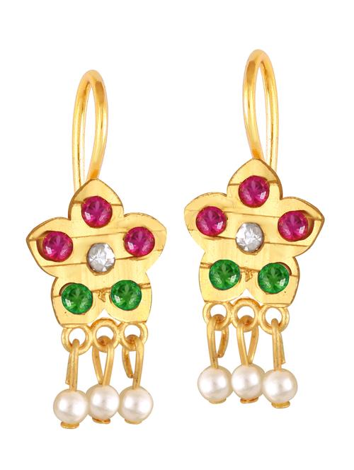 multi colored brass drop earring - 19495461 -  Standard Image - 0