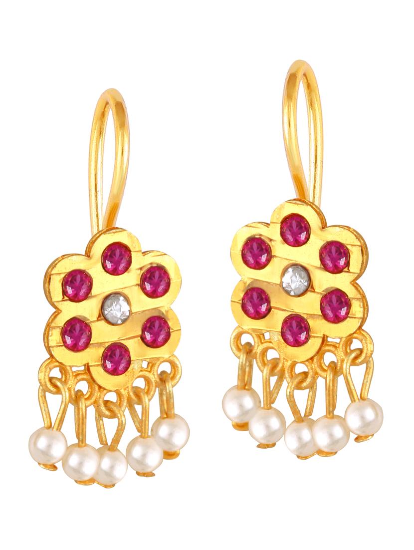 red brass drop earring - 19495467 - Zoom Image - 0