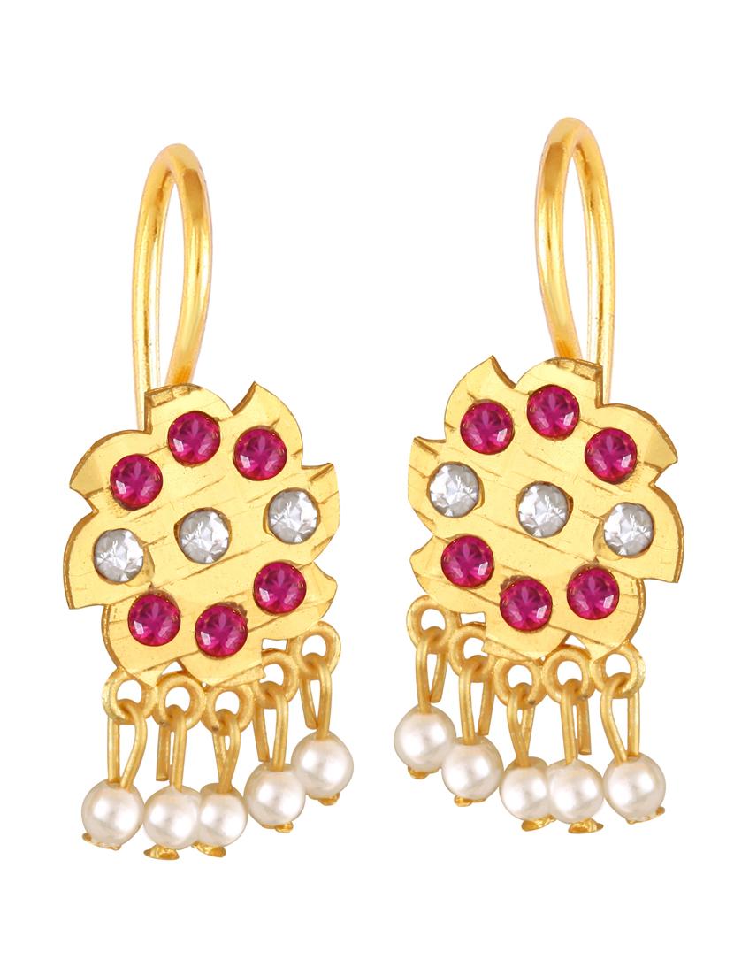 red brass drop earring - 19495469 - Zoom Image - 0