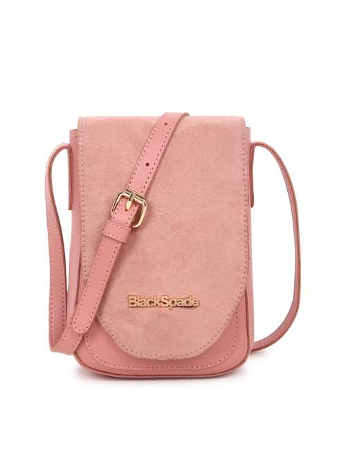 pink leatherette (pu) sling bag - 19495478 - Standard Image - 0