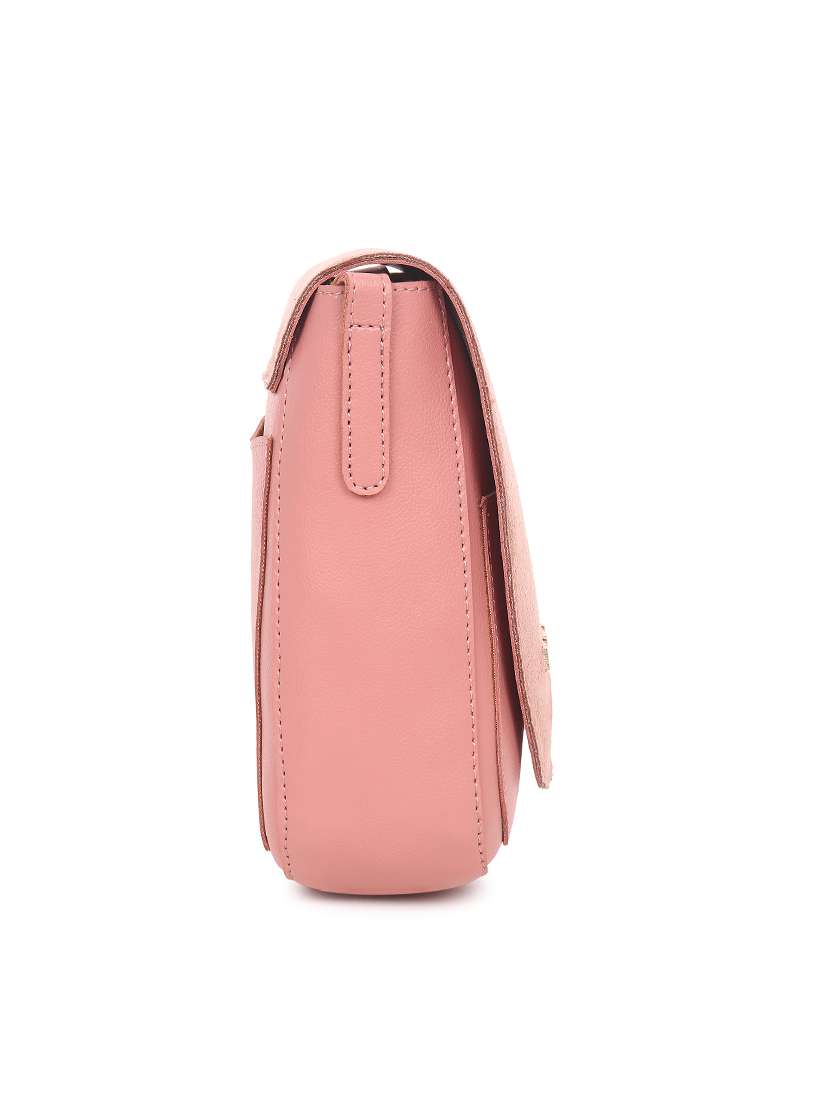 pink leatherette (pu) sling bag - 19495478 - Standard Image - 3