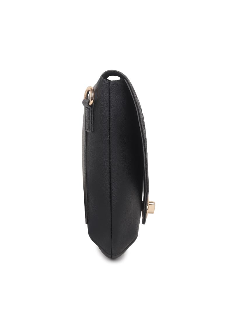 black leatherette (pu) sling bag - 19495485 - Standard Image - 3