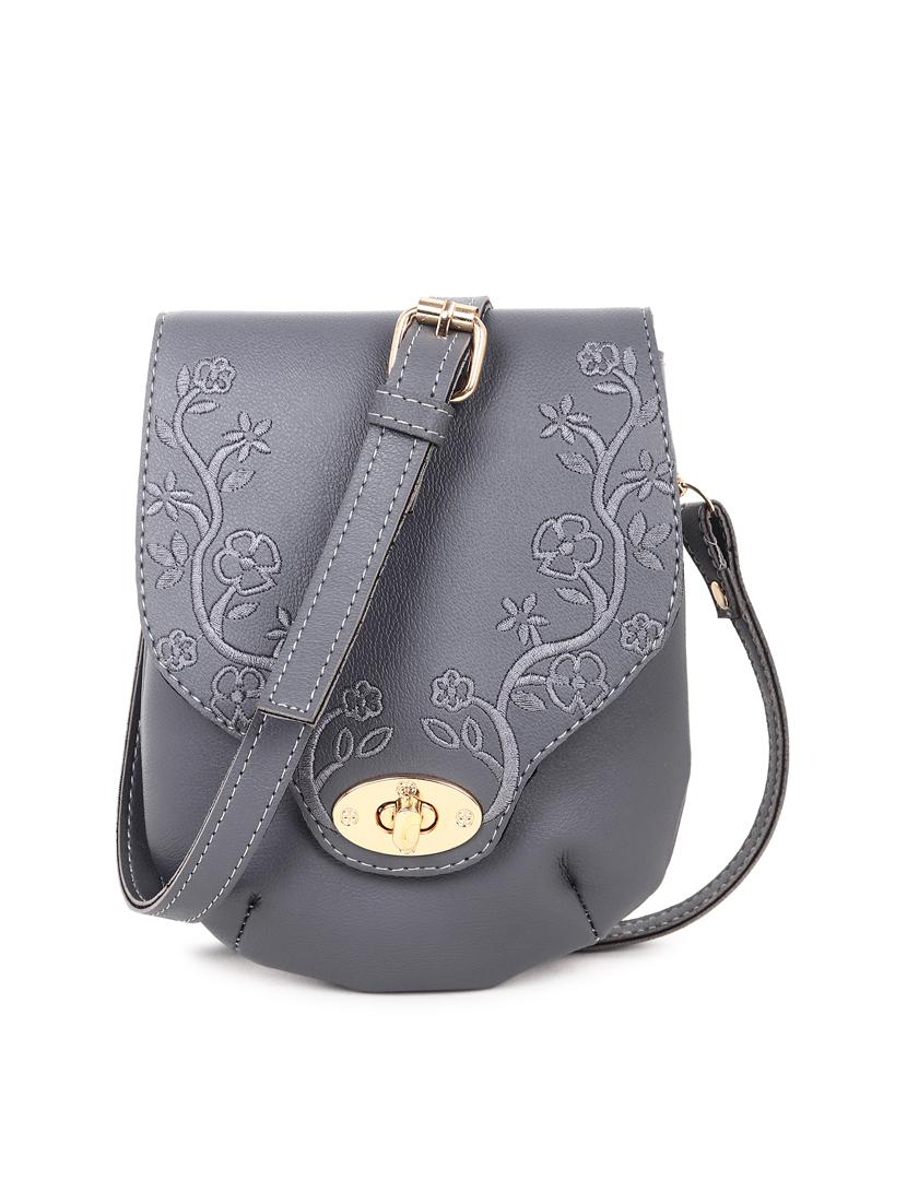 grey leatherette (pu) sling bag - 19495489 - Zoom Image - 0