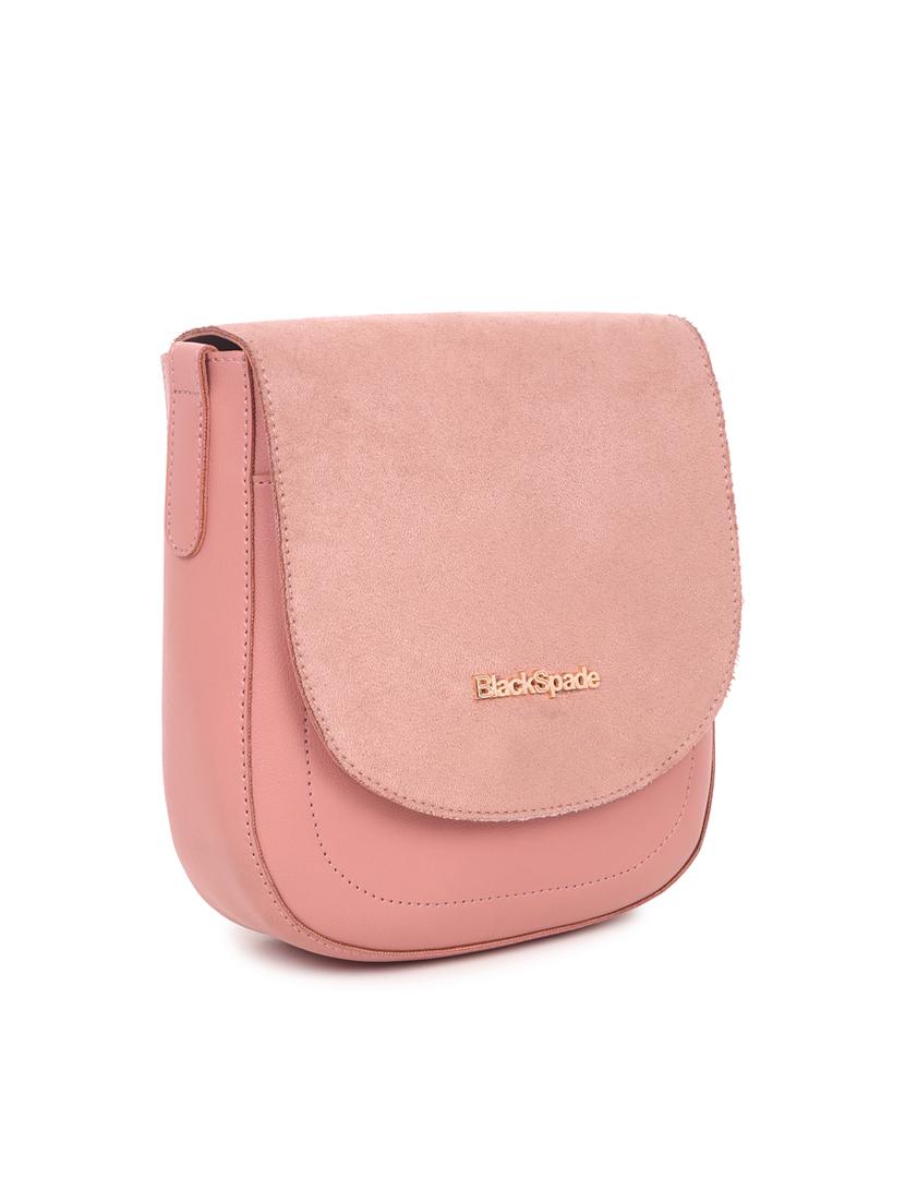 pink leatherette (pu) sling bag - 19495503 - Standard Image - 3
