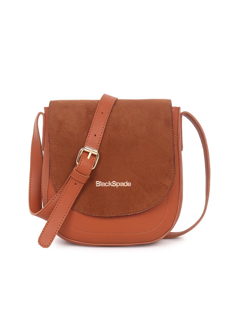 tan leatherette (pu) sling bag - 19495504 - Zoom Image - 0