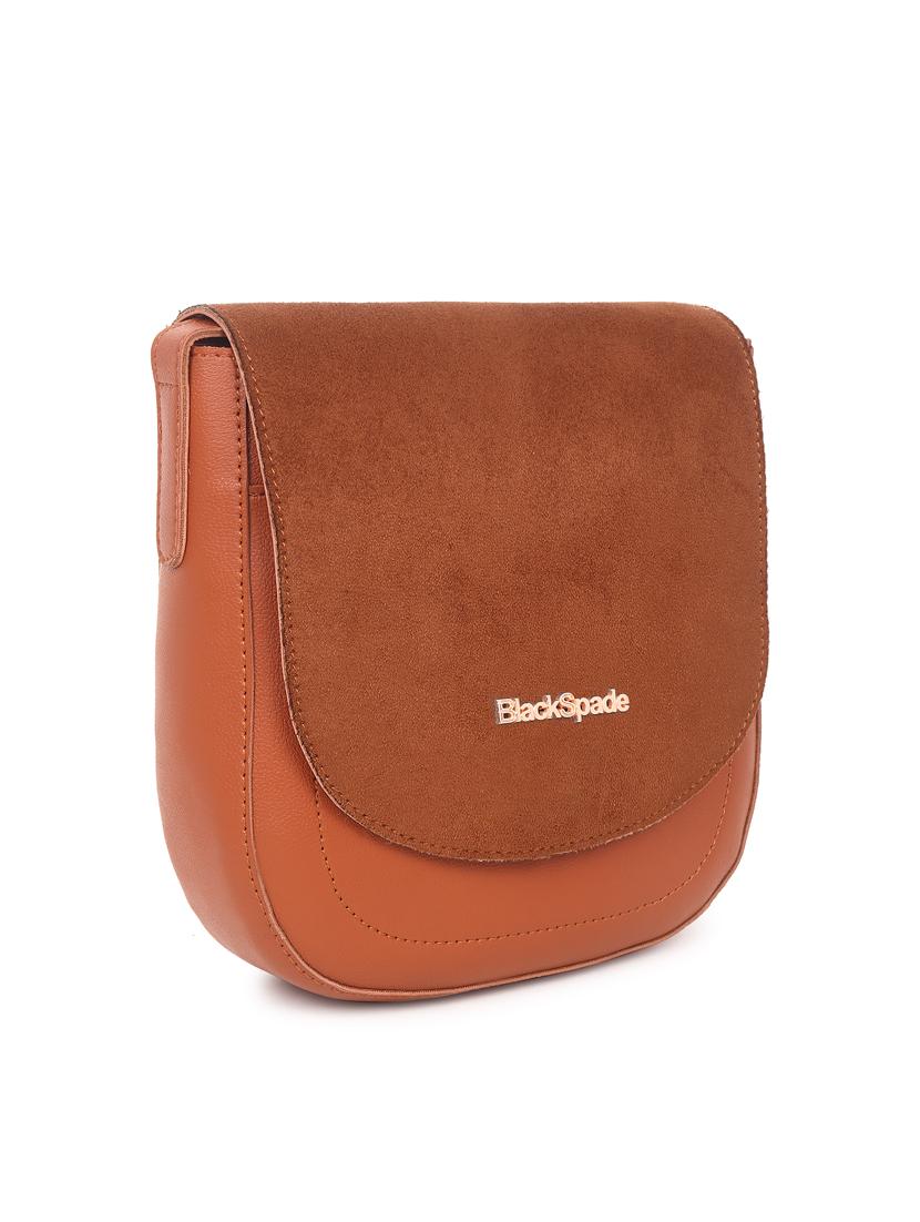 tan leatherette (pu) sling bag - 19495504 - Standard Image - 3